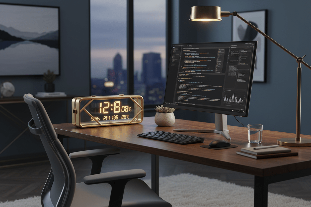 Digital Desk Clocks Australia — LED Display & Alarm Clock for Home ...