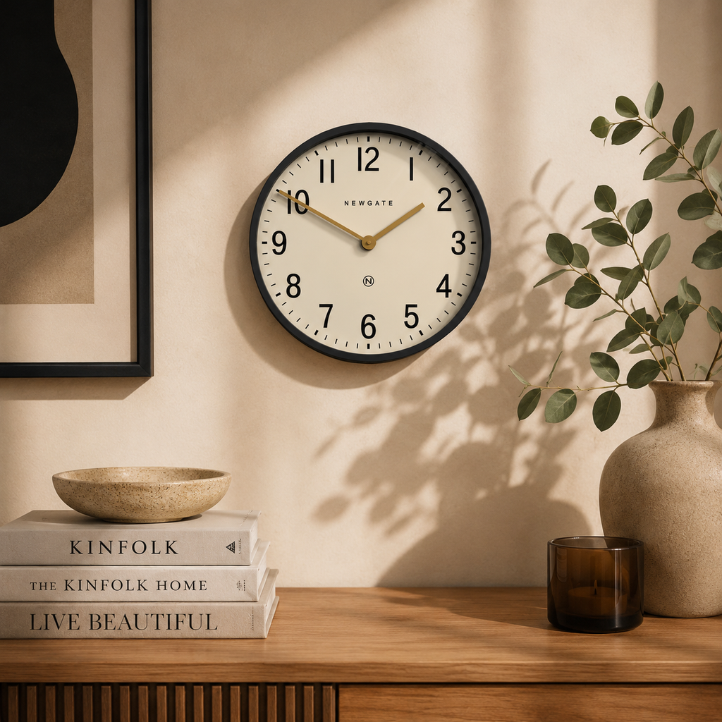 Newgate Mr Edwards Clock - Matte Blizzard Grey