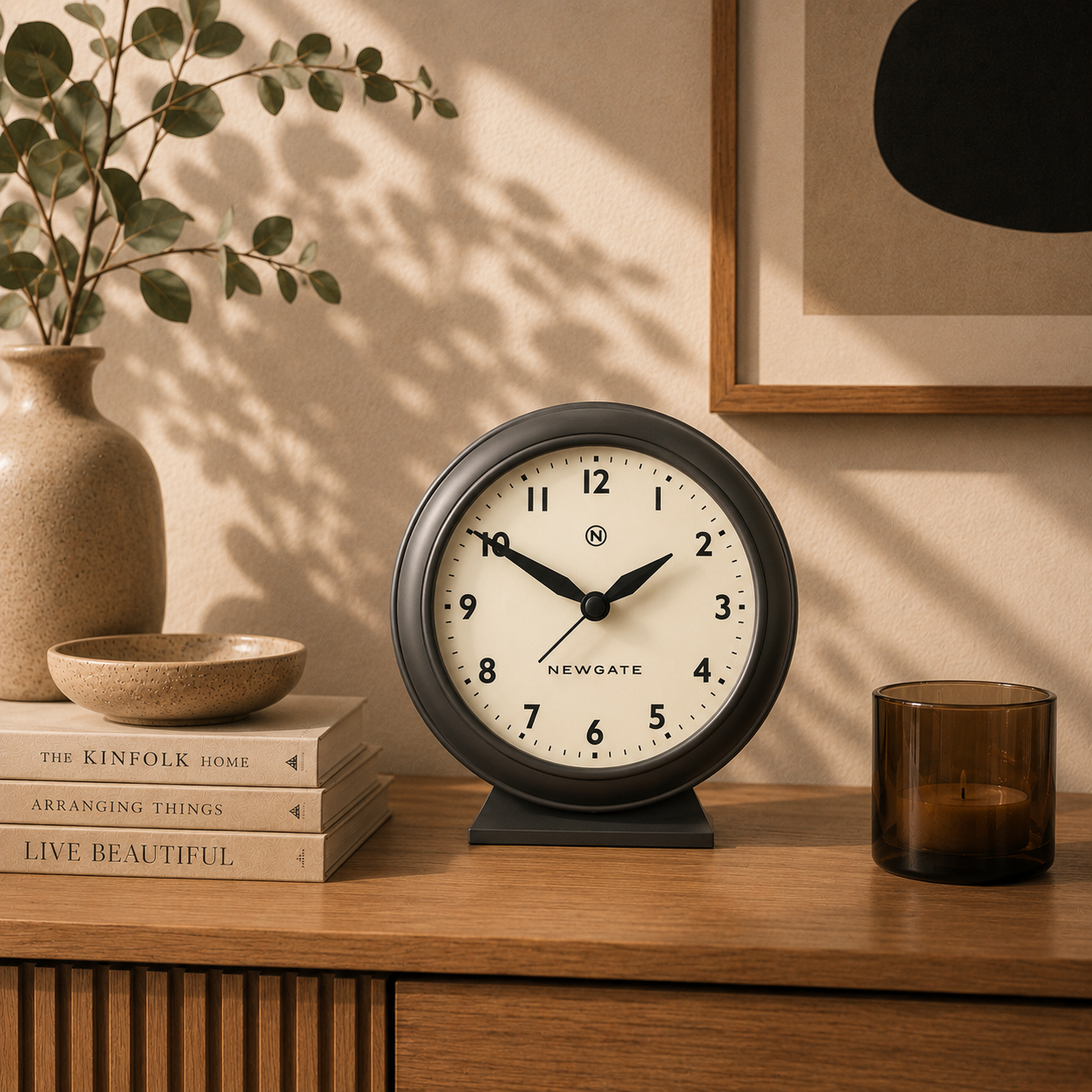 Newgate Pacific Mantel Clock – Graphite