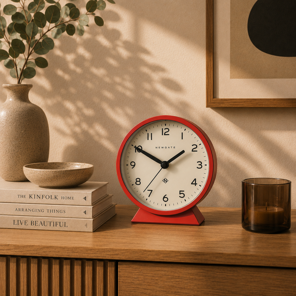 Newgate M Mantel Clock - Fire Engine Red