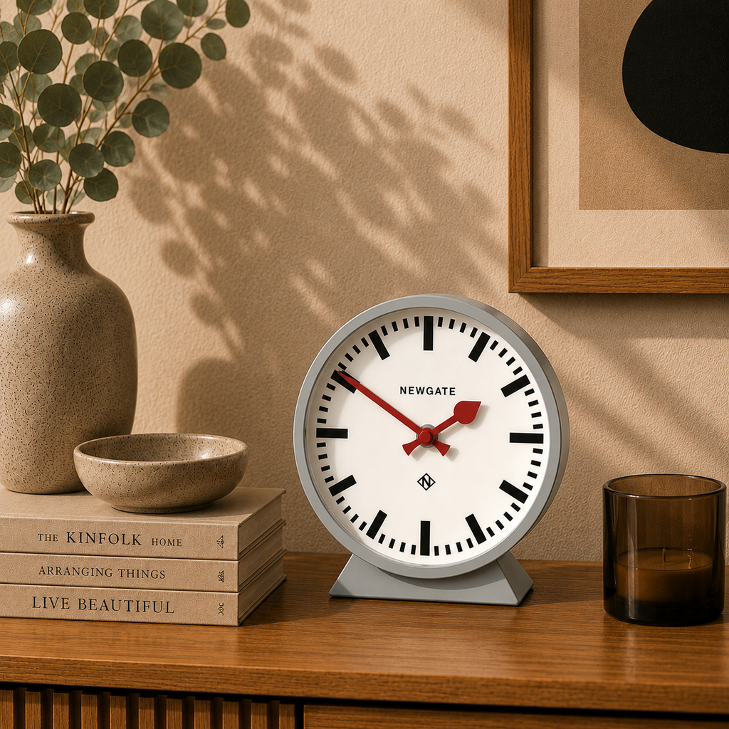 Newgate Railway Mantel Clock - Posh Grey