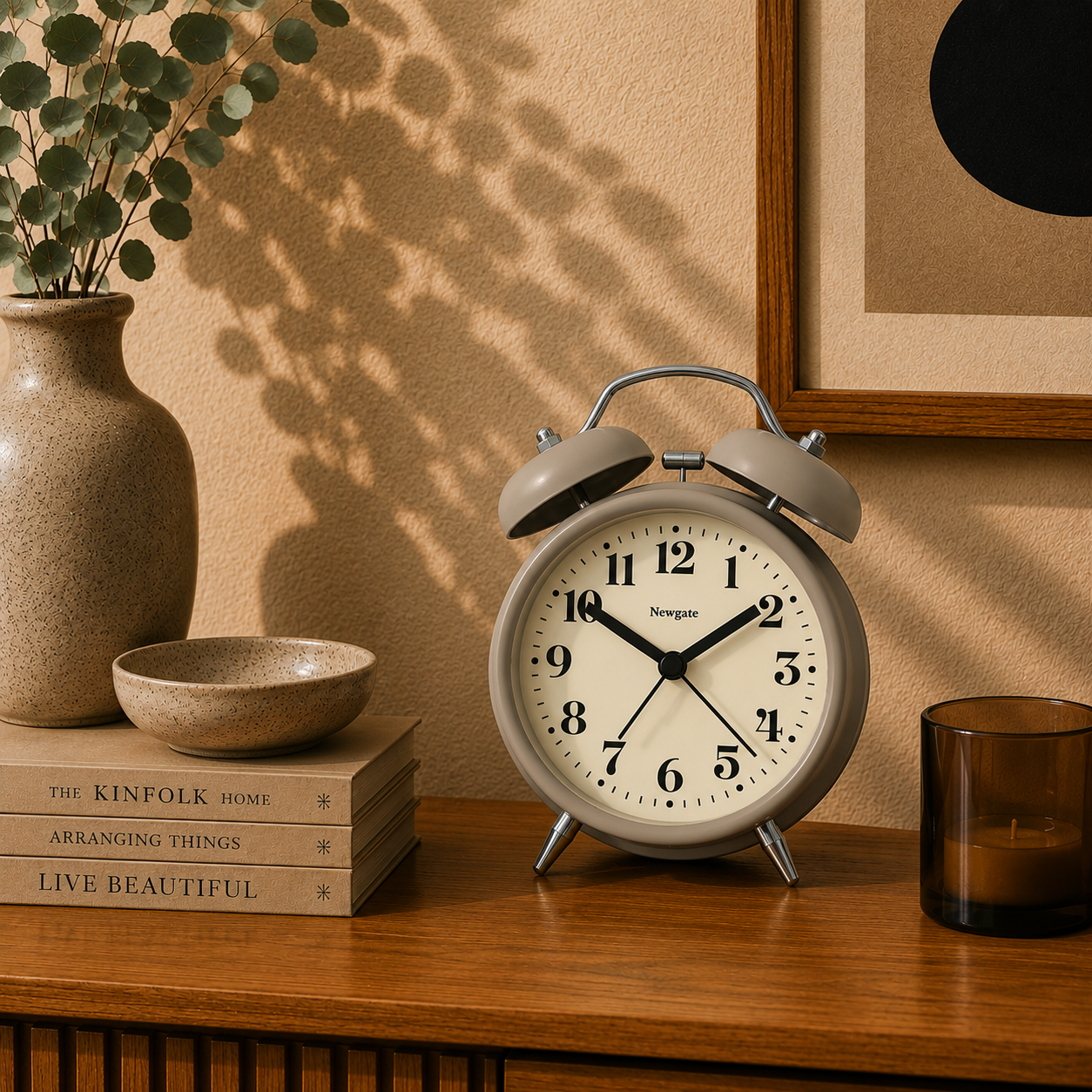 Newgate Theatre Alarm Clock - Matte Stone