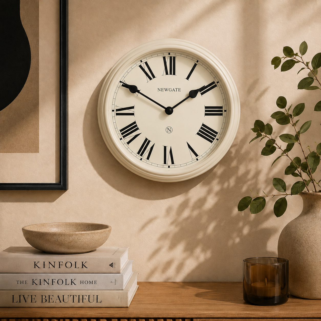 Newgate Notting Hill Wall Clock – Vanilla Cream