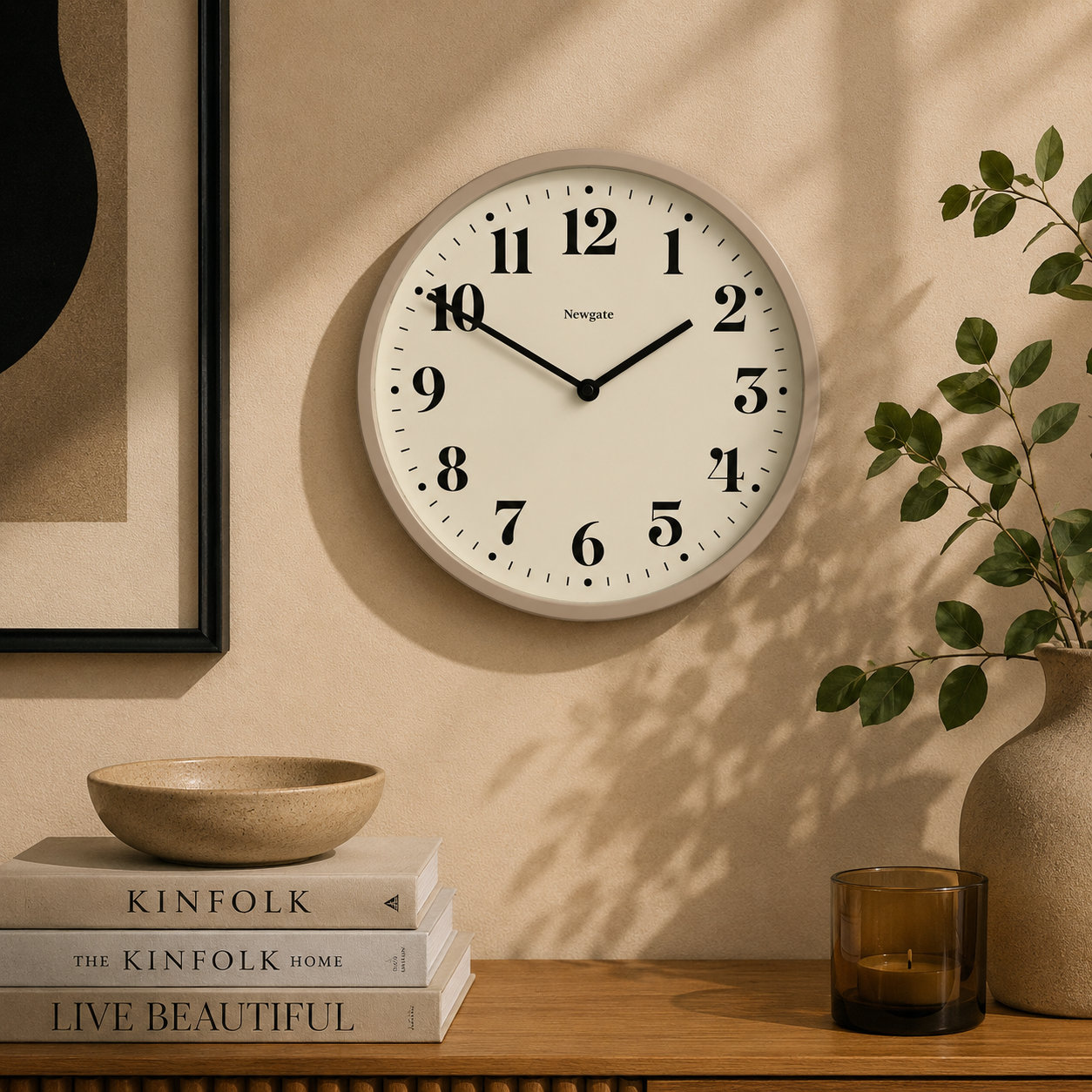 Newgate Number Four Wall Clock – Matte Stone