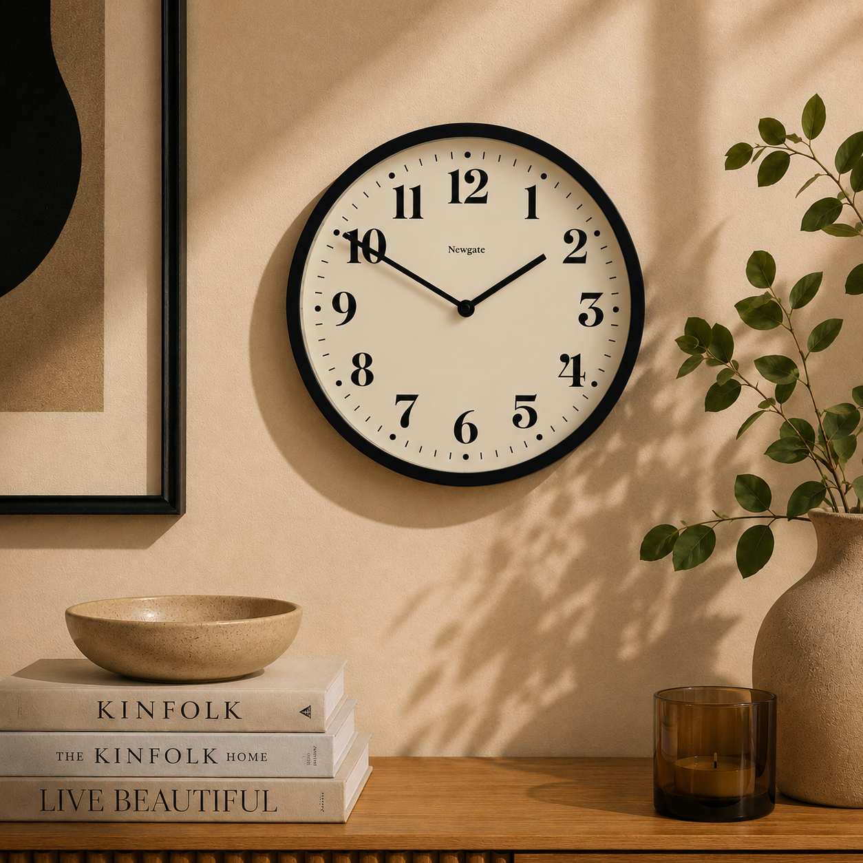 Newgate Number Four Wall Clock – Matte Black