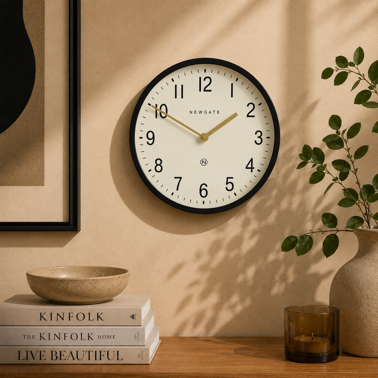 Newgate Master Edwards Wall Clock – Black