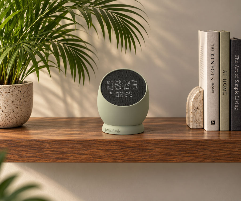 Kreafunk Bell Alarm Clock - Dusty Olive