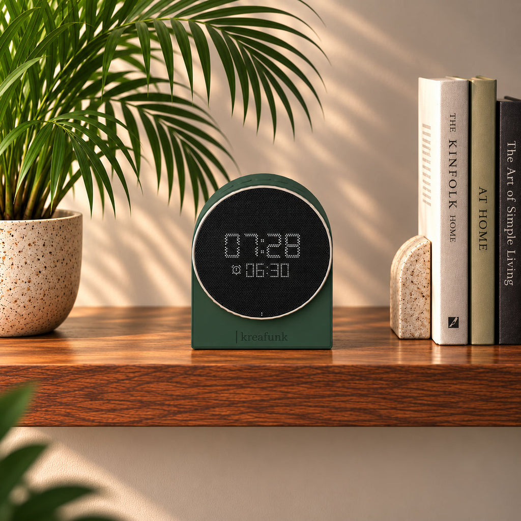 Kreafunk Ivy Alarm Clock with Bluetooth Speaker – Nordic Green