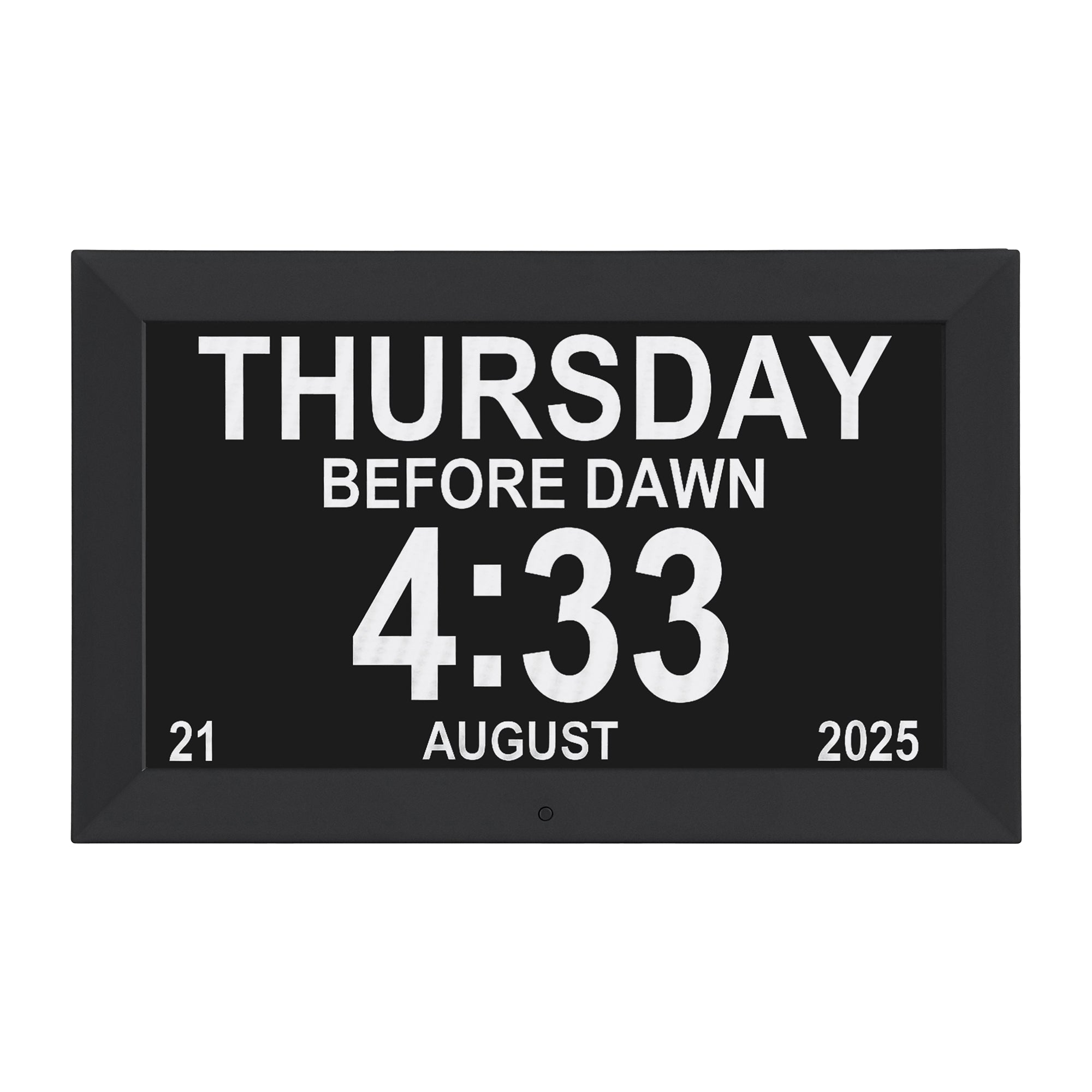 Artiss 10" Digital Day Clock Alarm Calendar Dementia Date Week Desk Clock - Black