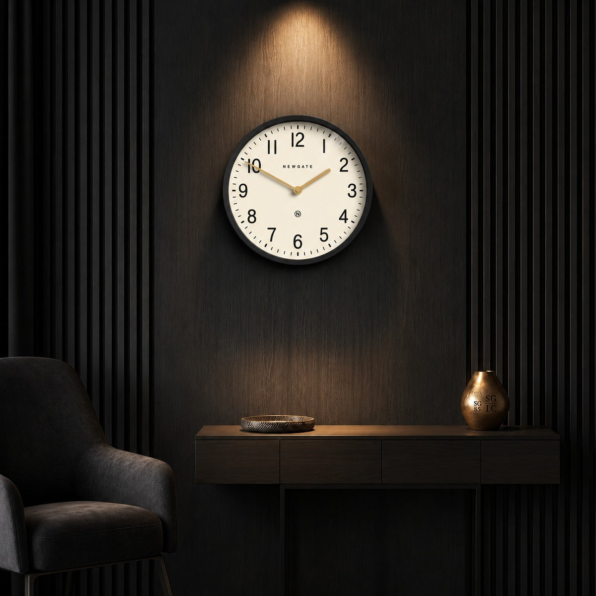 Newgate Master Edwards Wall Clock – Blizzard Grey