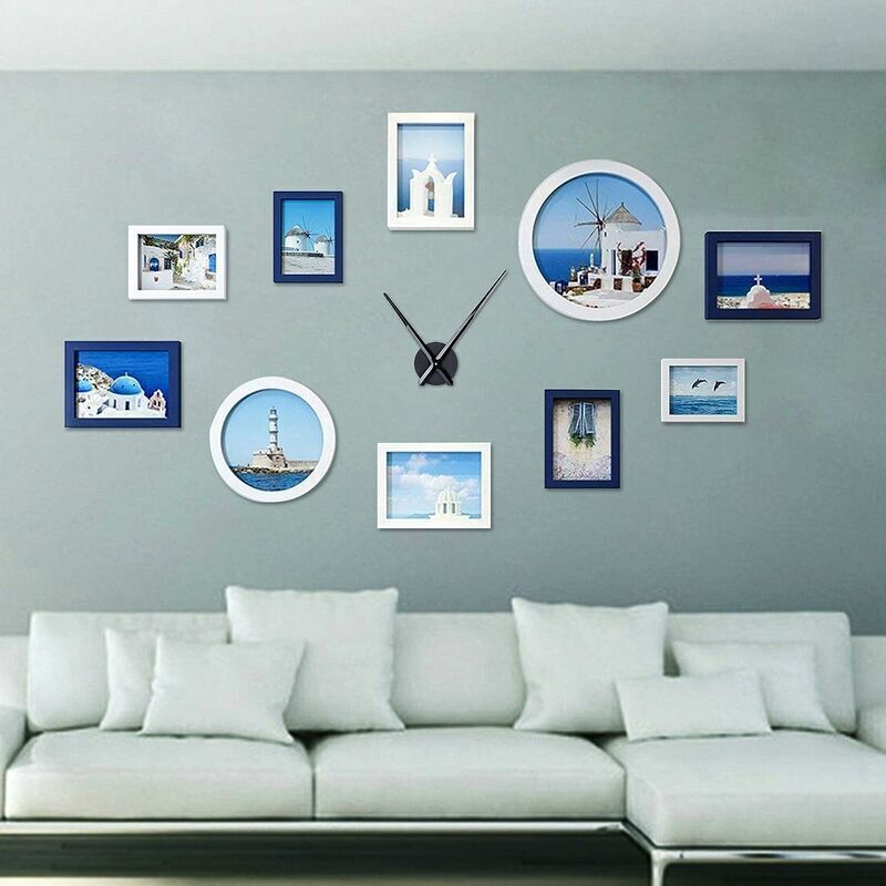 Large Wall Clock Single Hand No Numbers 31.5cm Hands High Longitudinal Shaft Mechanism Black