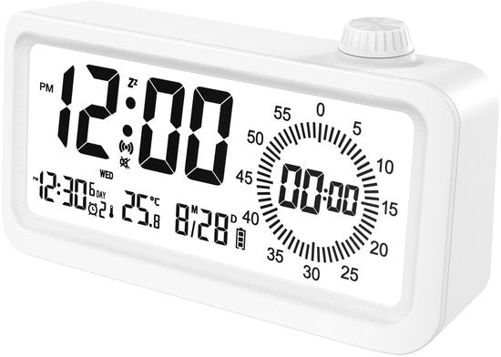 Visual alarm clock -  White