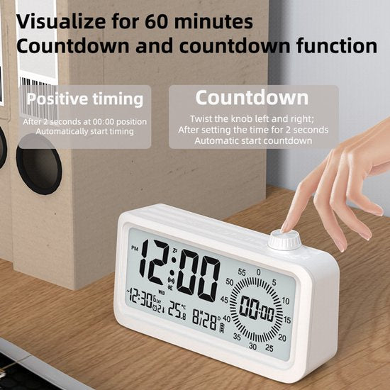 Visual alarm clock -  White