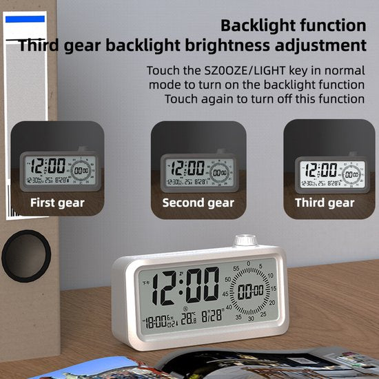 Visual alarm clock -  White