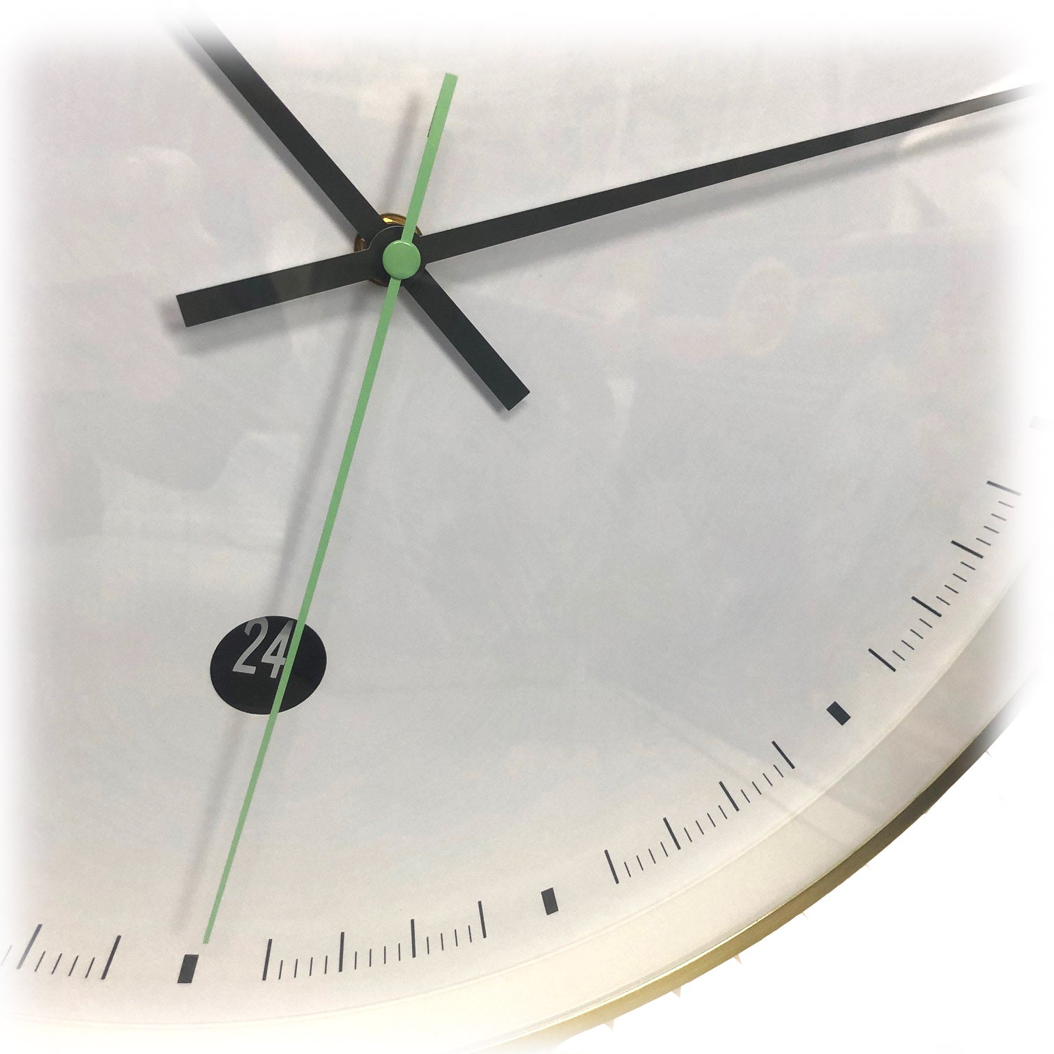 Toki Metta Brushed Gold Silent Sweep Second Wall Clock Date