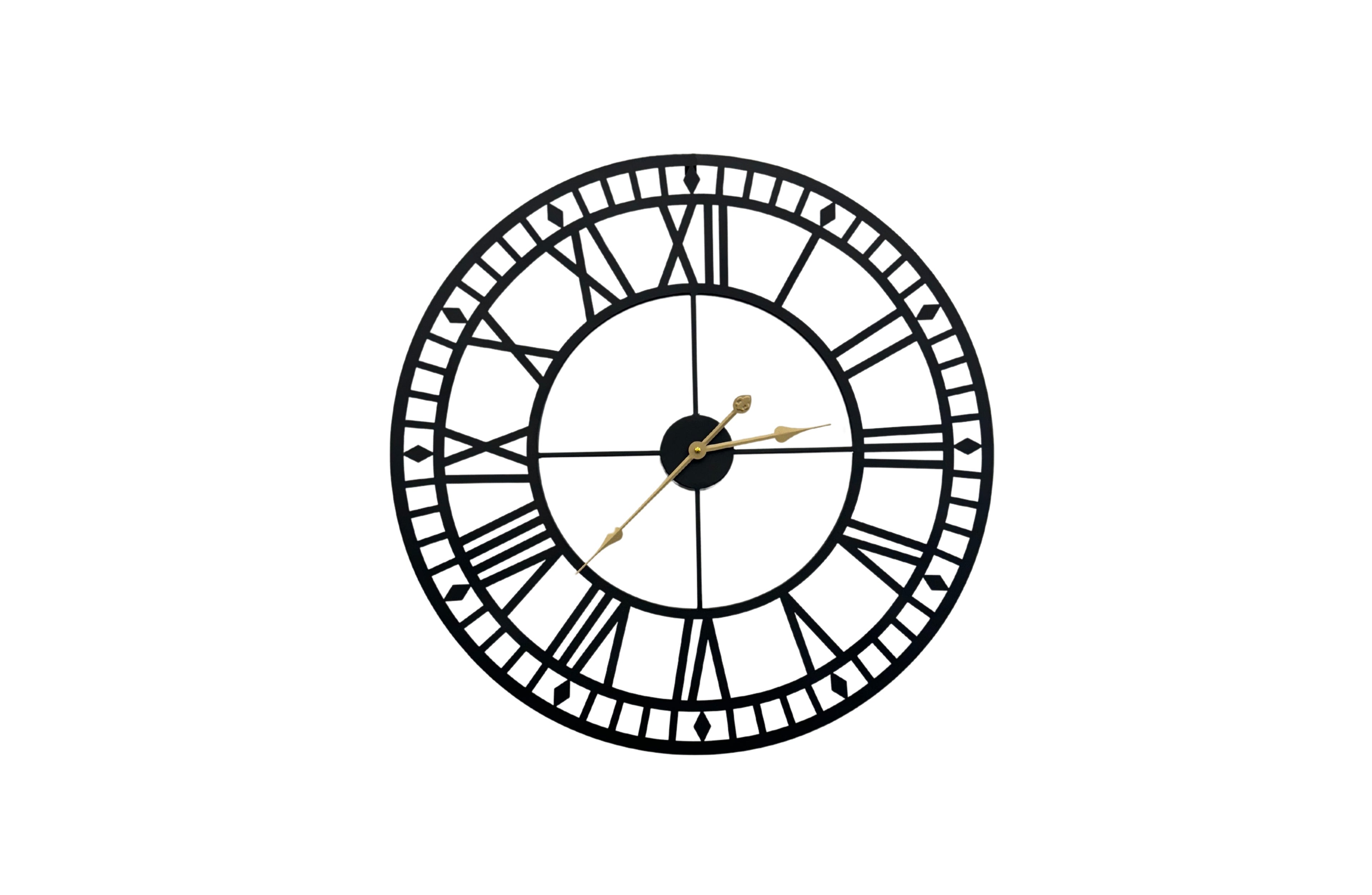 Industrial Wall Clock - Black