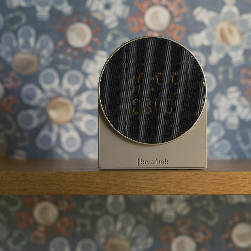 Kreafunk Ivy Alarm Clock W/ Bluetooth Speaker - Ivory Sand