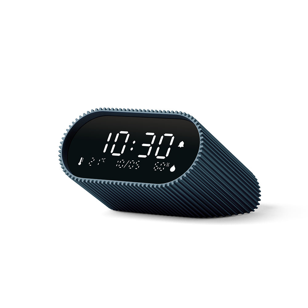 Lexon Ray Rechargeable LCD Alarm Clock – Blue