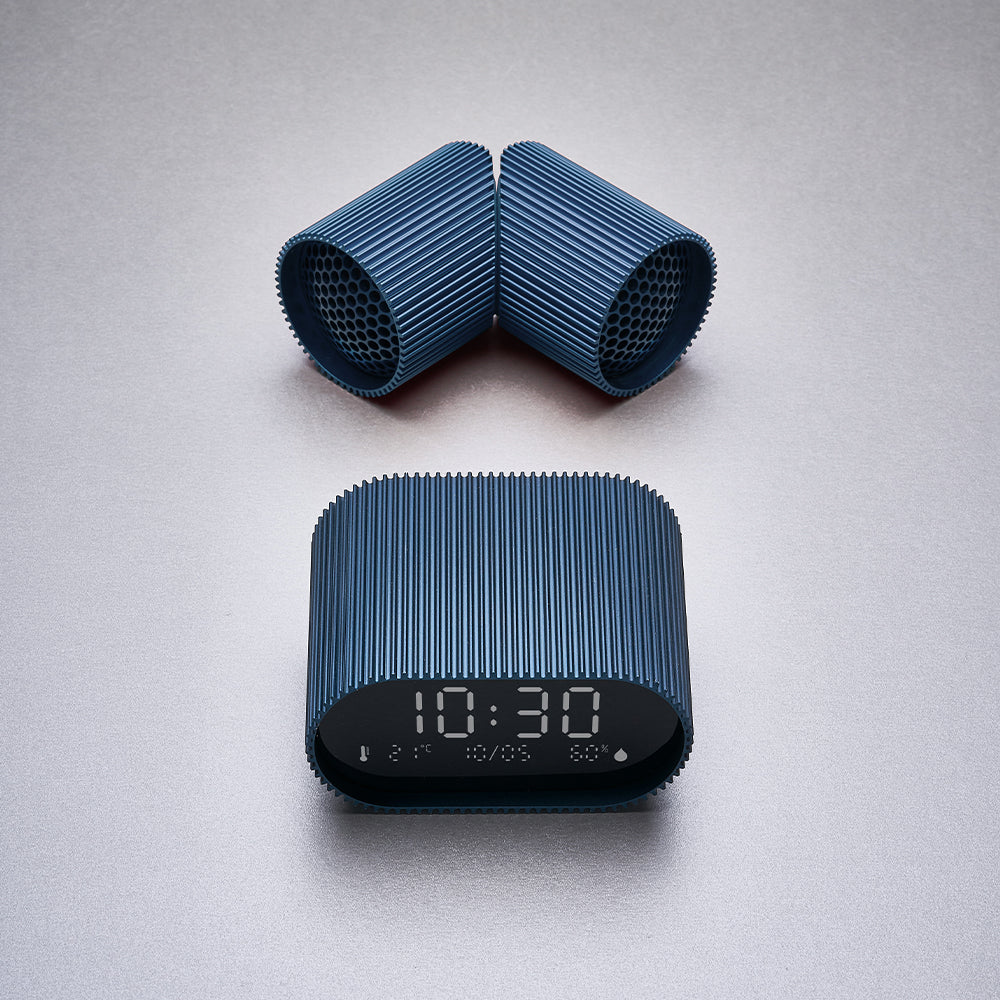 Lexon Ray Rechargeable LCD Alarm Clock – Blue