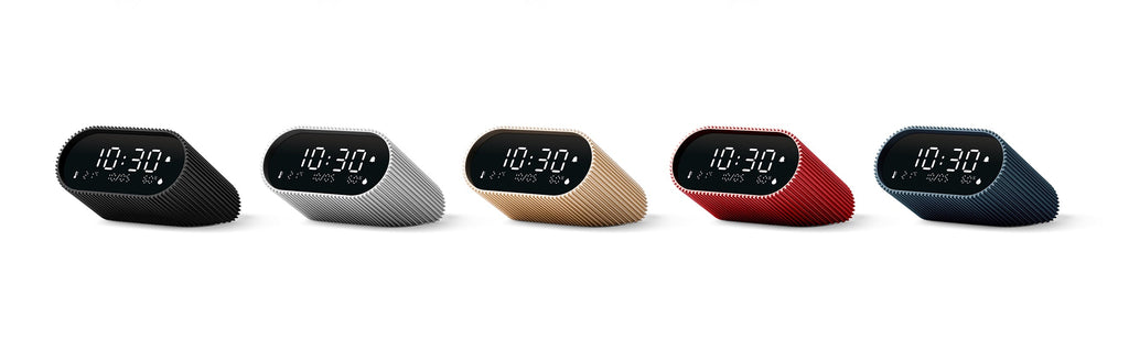 Lexon Ray Rechargeable LCD Alarm Clock – Red