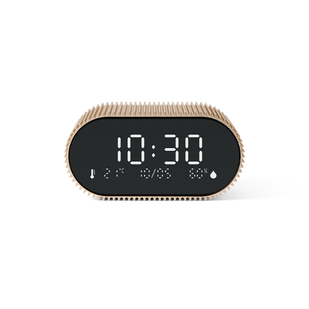 Lexon Ray Rechargeable LCD Alarm Clock – Gold