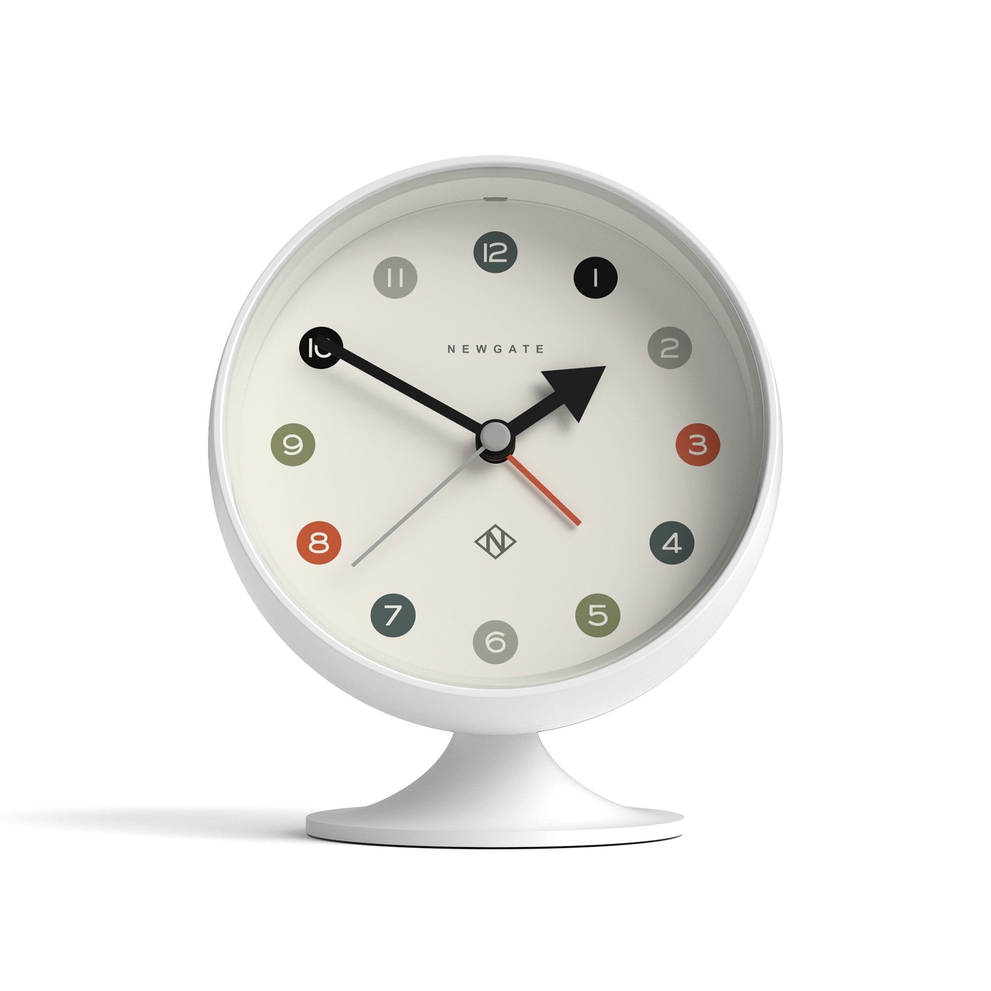 Newgate Spheric Alarm Clock - White