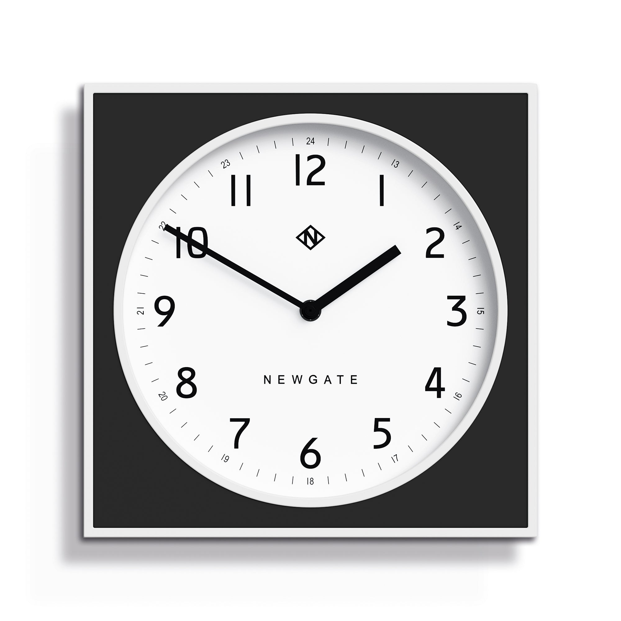 Newgate Burger & Chips Wall Clock - Black