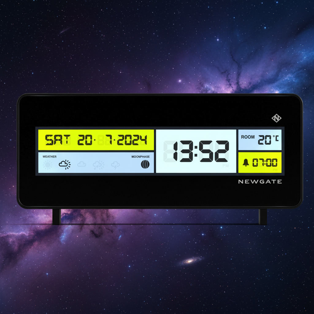 Newgate Futurama Lcd Alarm Clock - Black Case and Black Lens
