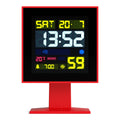Newgate Monolith LCD Alarm Clock - Fire Engine Red