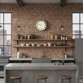 Newgate Luggage Wall Clock - Galvanised (Yellow Hands)