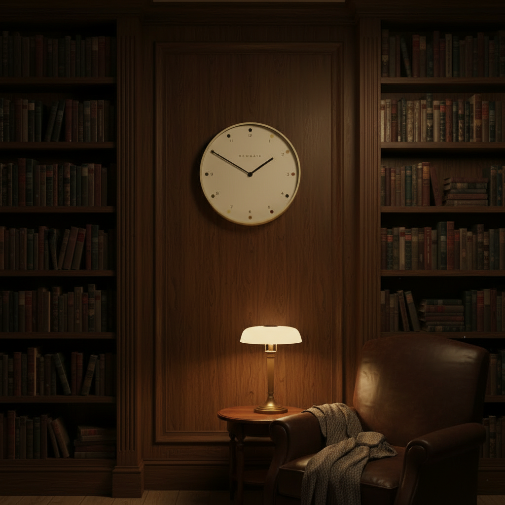 Newgate Mr Clarke Clock - Pale Wood Dot Dial