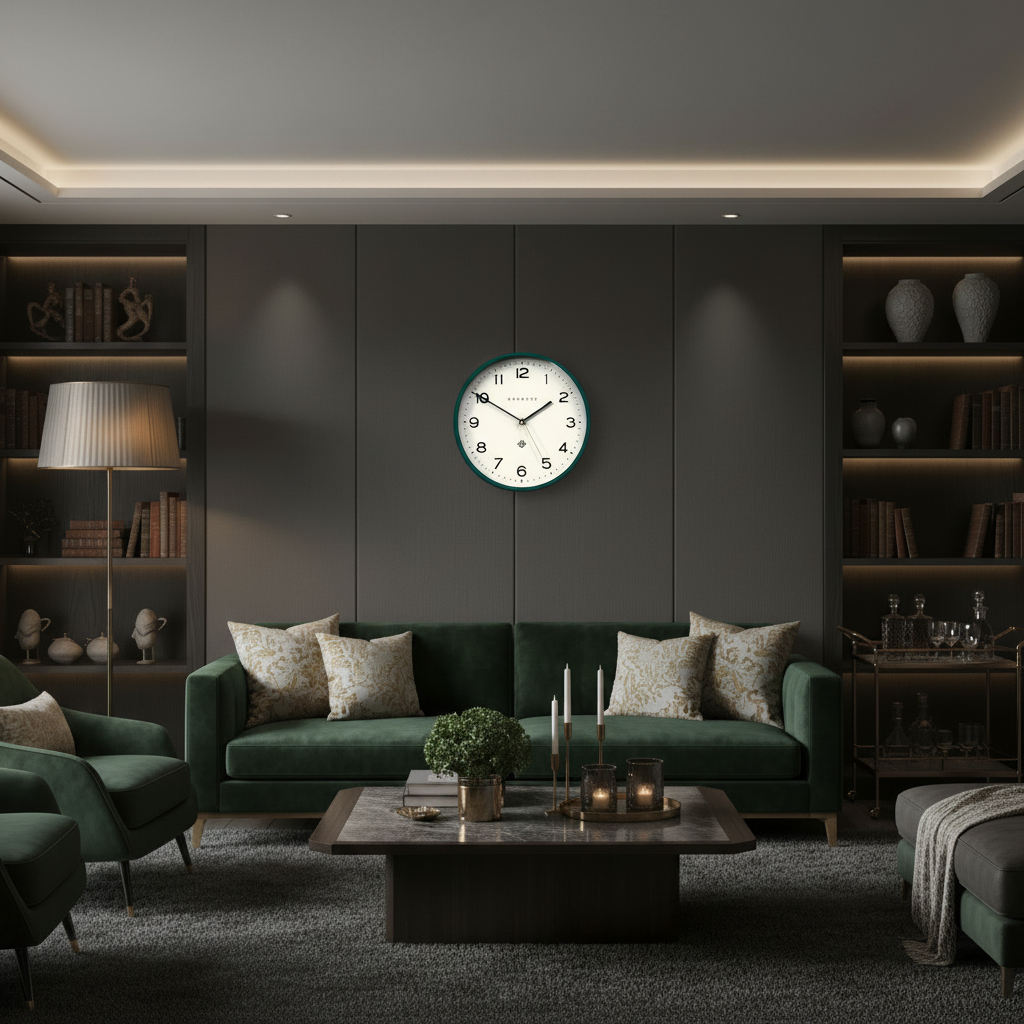 Newgate Number Three Echo Wall Clock - Green