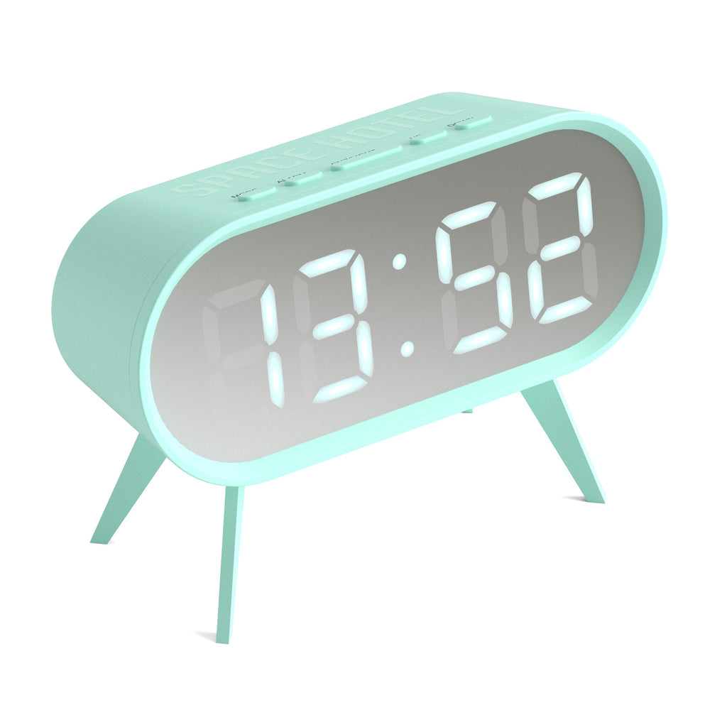 Newgate Space Hotel Cyborg Led Alarm Clock - Blue