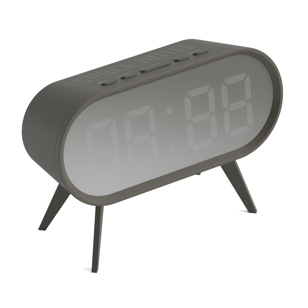 Newgate Space Hotel Cyborg Led Alarm Clock - Grey