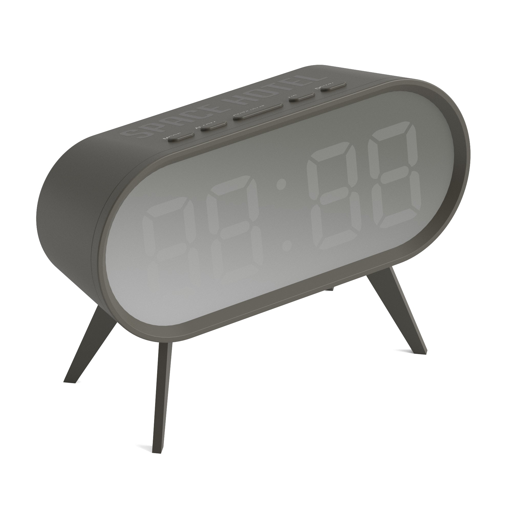 Newgate Space Hotel Cyborg Led Alarm Clock - Grey