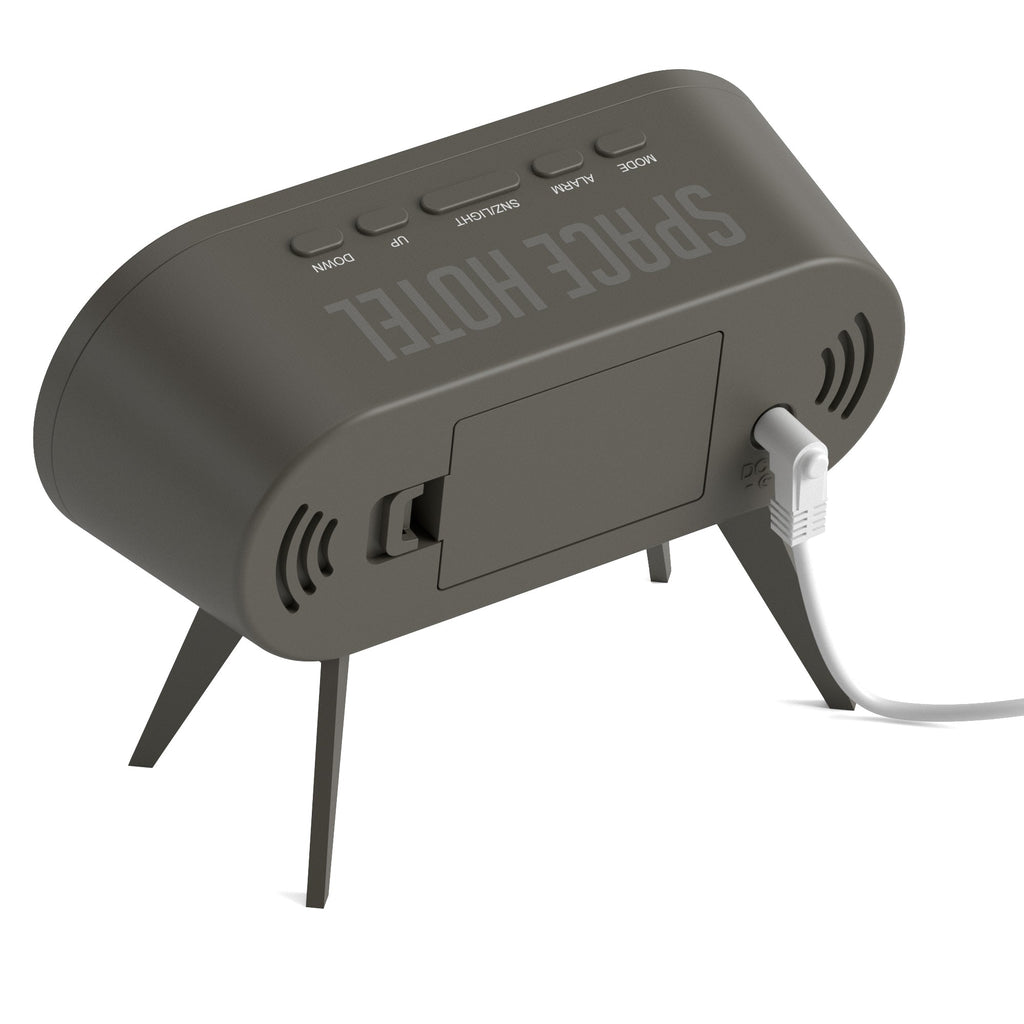 Newgate Space Hotel Cyborg Led Alarm Clock - Grey