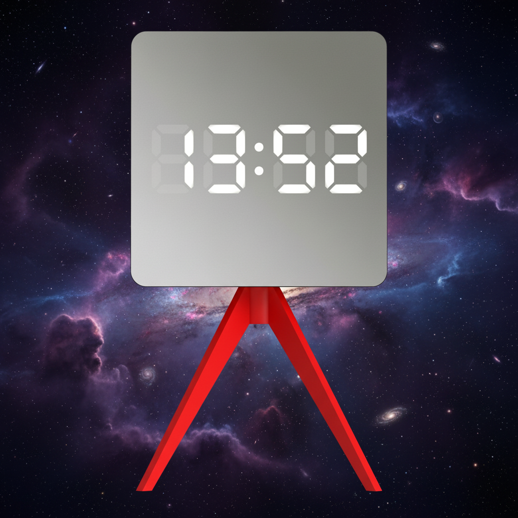 Newgate Space Hotel Droid Led Alarm Clock - Red