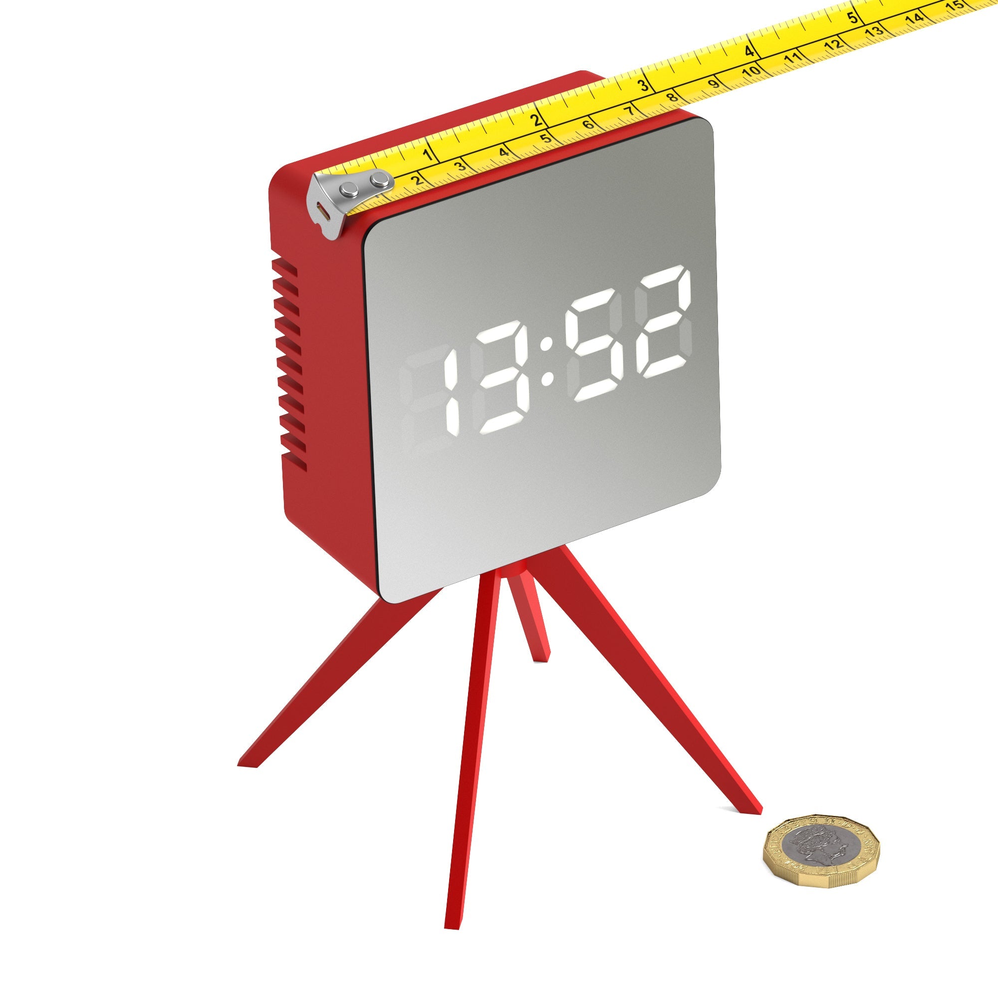 Newgate Space Hotel Droid Led Alarm Clock - Red