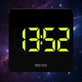 Newgate Space Hotel Orbatron Alarm Clock Black Case - Black Lens - Green LED