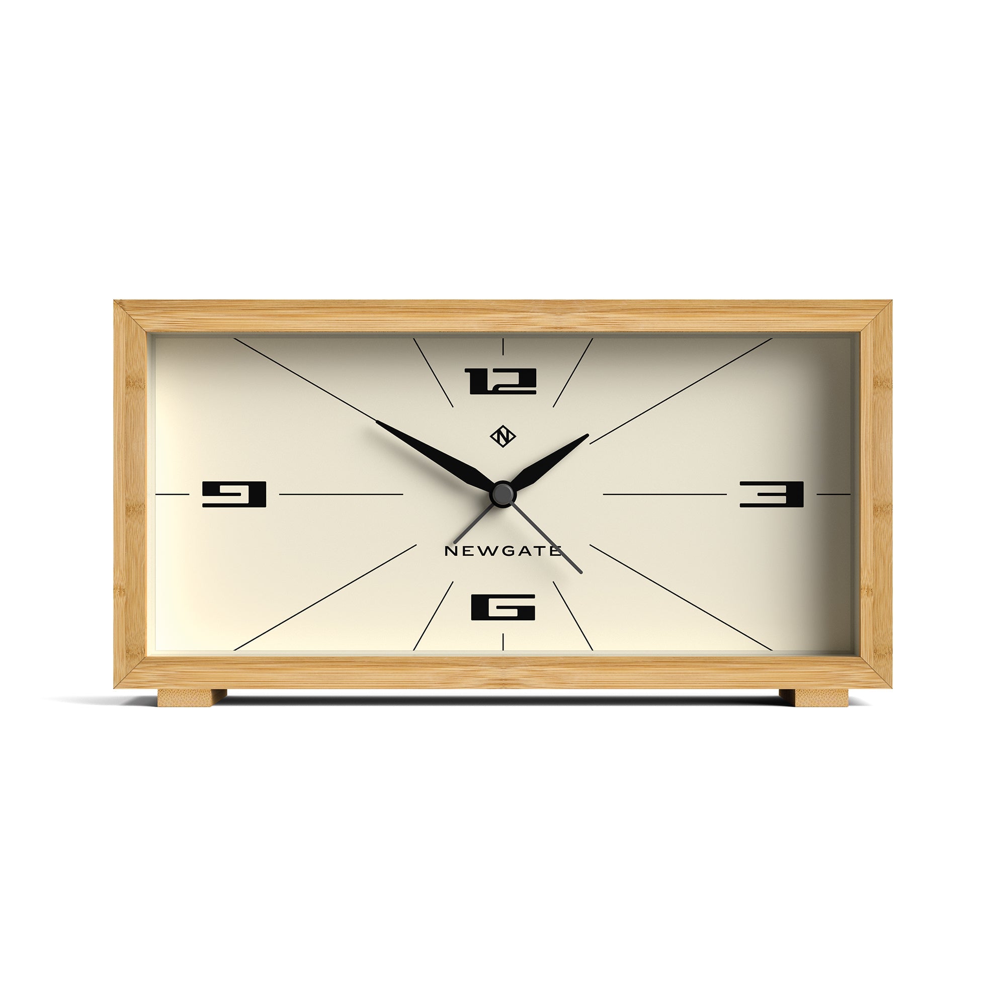 Newgate Lemur Alarm Clock - Retro-Inspired Dial - Natural Bamboo