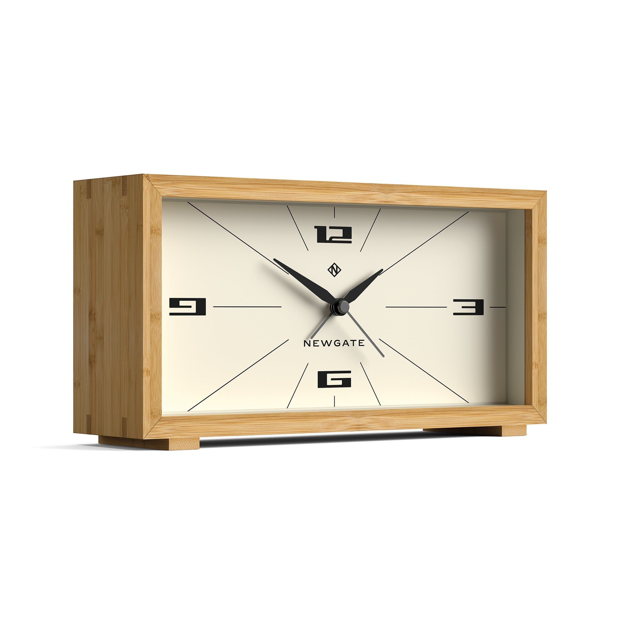 Newgate Lemur Alarm Clock - Retro-Inspired Dial - Natural Bamboo