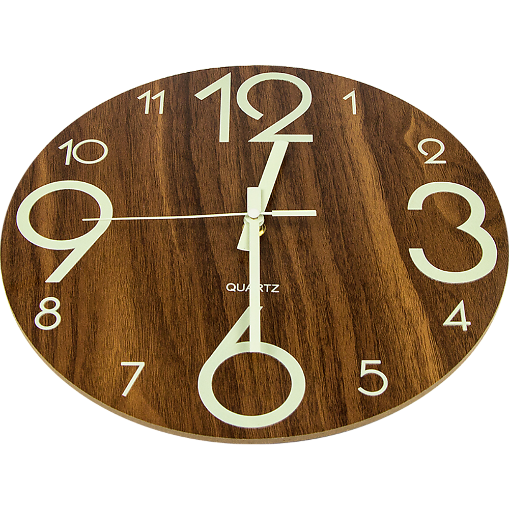 Glow In Dark Wall Clock Luminous - Quartz Quiet