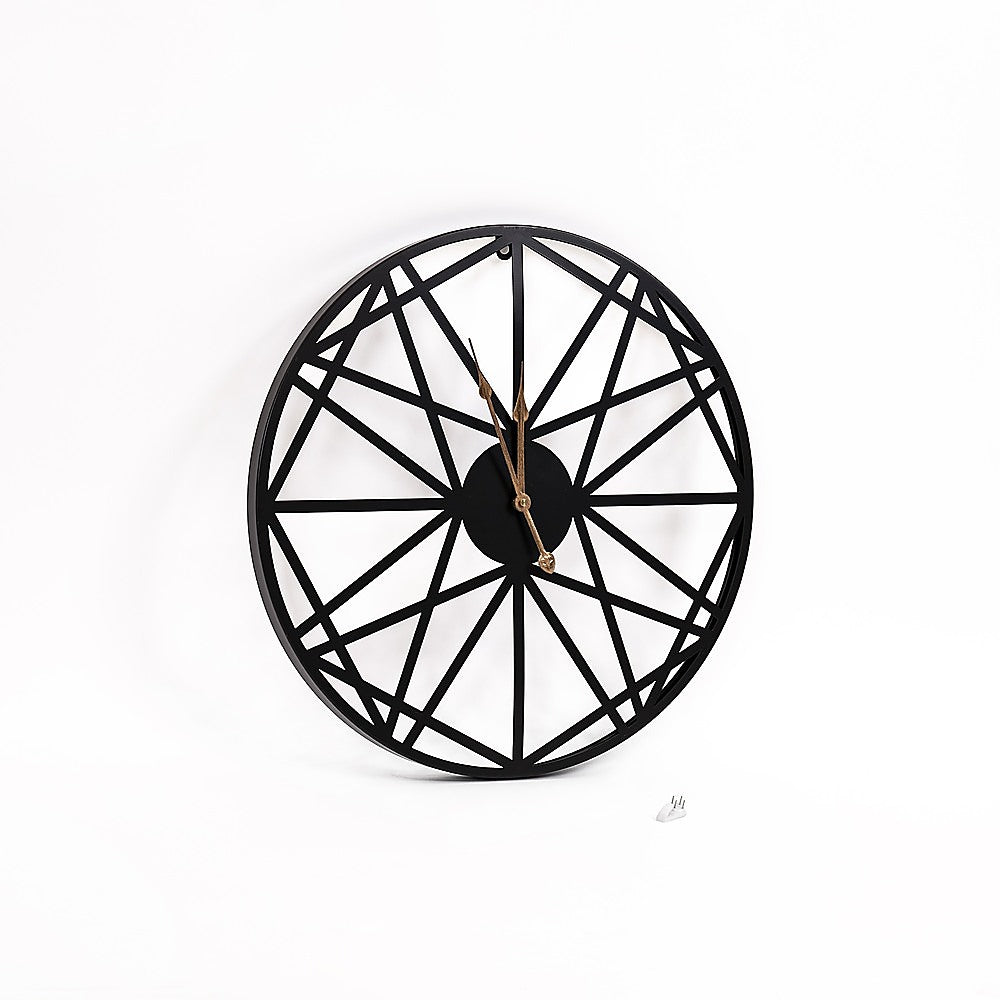 Large Metal Outdoor Wall Clock –