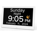 White 10.1-Inch Digital Clock with Medication Reminders & Multi-Function Alarm - Ideal for Seniors