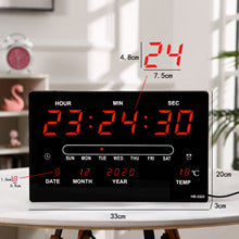 LED Digital Clock with Temperature Display & Mirror Finish