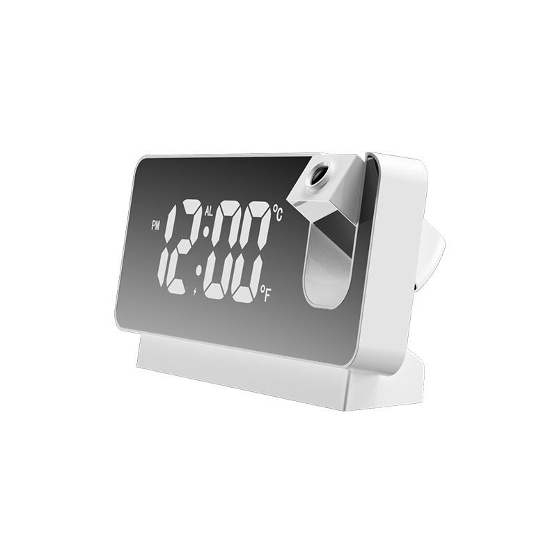 LED Digital Projection Alarm Clock - White Shell