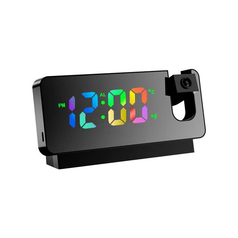 LED Digital Projection Alarm Clock - Black Shell