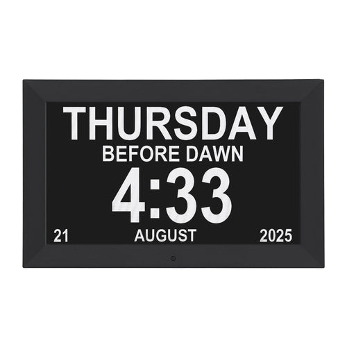 Artiss 10" Digital Day Clock - Black - Alarm Clocks
