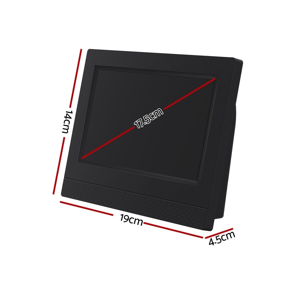 Artiss 7" Digital Day Clock Calendar Alarm - Black - Alarm Clocks