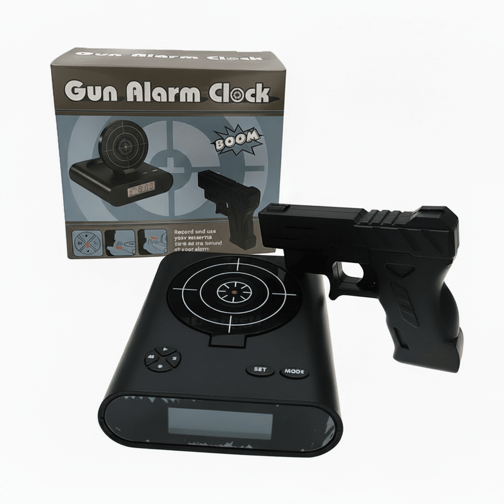 Gun Alarm Clock - Black - Alarm Clocks